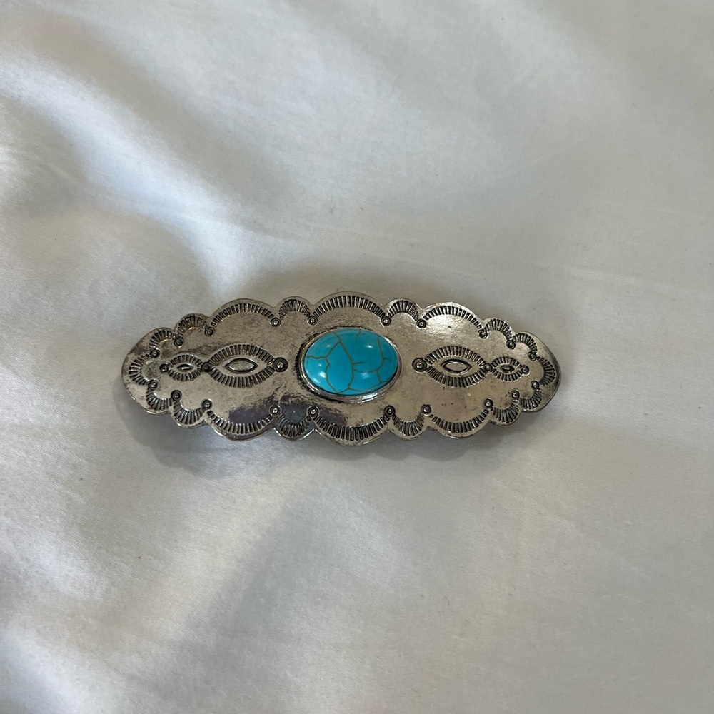 Free People Turquoise and silver barrette